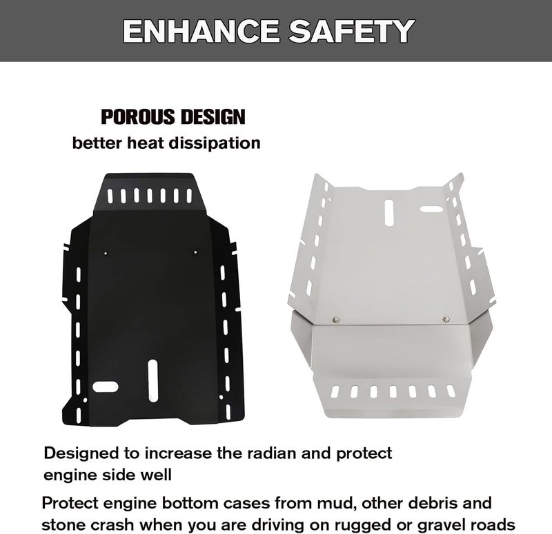 CHIFUN Motorcycle Skid Plate Compatible with Honda Goldwing 1800 GL1800 2001-2017 Aluminum Chrome Motorcycle Belly Pan Engine Guard Bottom Protection - Image 3