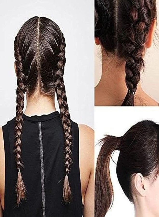 Pack of 150 in a box Black Disco Rubber bands in a Box Small Elastics Stretchy Hair Tie Ponytail Hair Rubber Band Holder for Women - Image 3