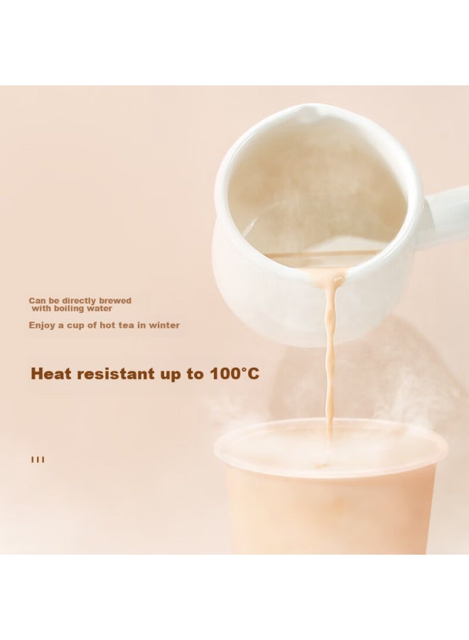Maryya Meili Ya Disposable Milk Tea Cups With Lids, 500ml*20 Sets, Pearl Beverage Plastic Cups, Thickened Juice Cups - Image 3