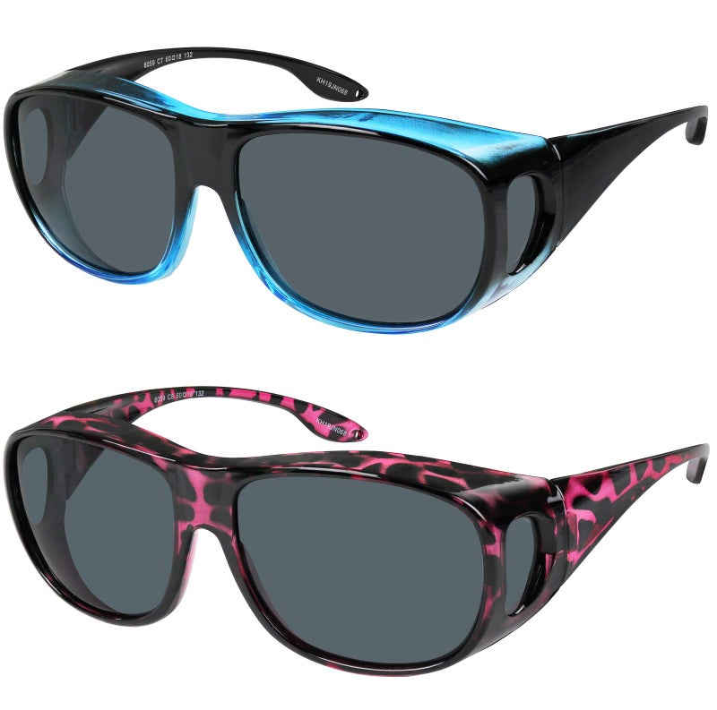Yogo Vision Fit Over Wrap Sunglasses Polarized Lens Wear Over Eyeglasses 100% UV Protection for Men and Women - Image 1