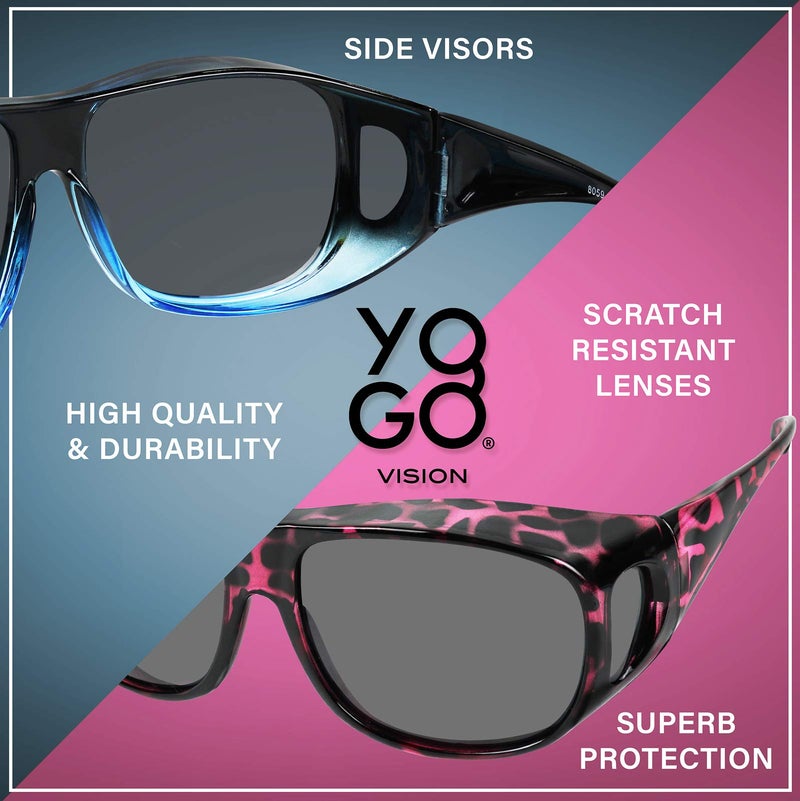 Yogo Vision Fit Over Wrap Sunglasses Polarized Lens Wear Over Eyeglasses 100% UV Protection for Men and Women - Image 5