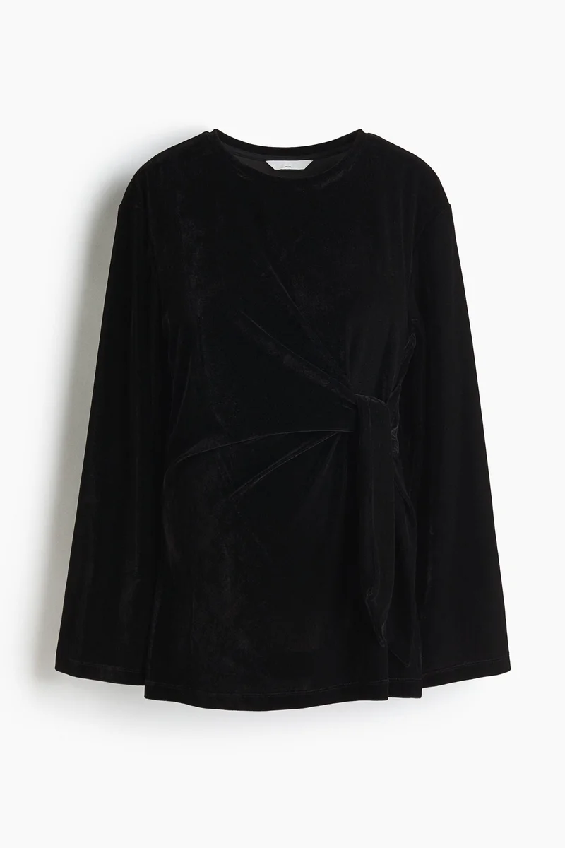 H&M MAMA Tie-detail top