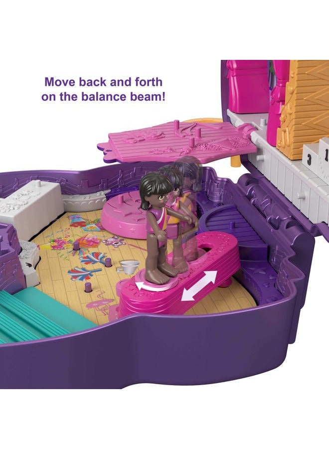 Polly Pocket Compact Playset, Sparkle Stage Bow with 2 Micro Dolls & Accessories, Travel Toys with Surprise Reveals - Image 4