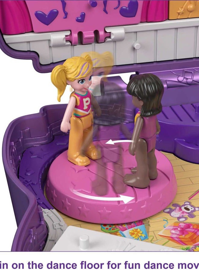Polly Pocket Compact Playset, Sparkle Stage Bow with 2 Micro Dolls & Accessories, Travel Toys with Surprise Reveals - Image 3