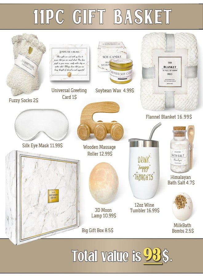 AHAGIFTREE Gift Baskets for Women,11PC Care Package with Moon Lamp,Grief,Get Well Soon After Surgery,Birthday,Think of You,Thank You,Sympathy - Image 2