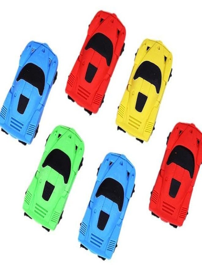 Nimida® Car Shaped Pack of 6 Cute Looking Erasers for School Going Kids/Birthday Return Gifts | Collectable Series | Non-Toxic | - Image 1