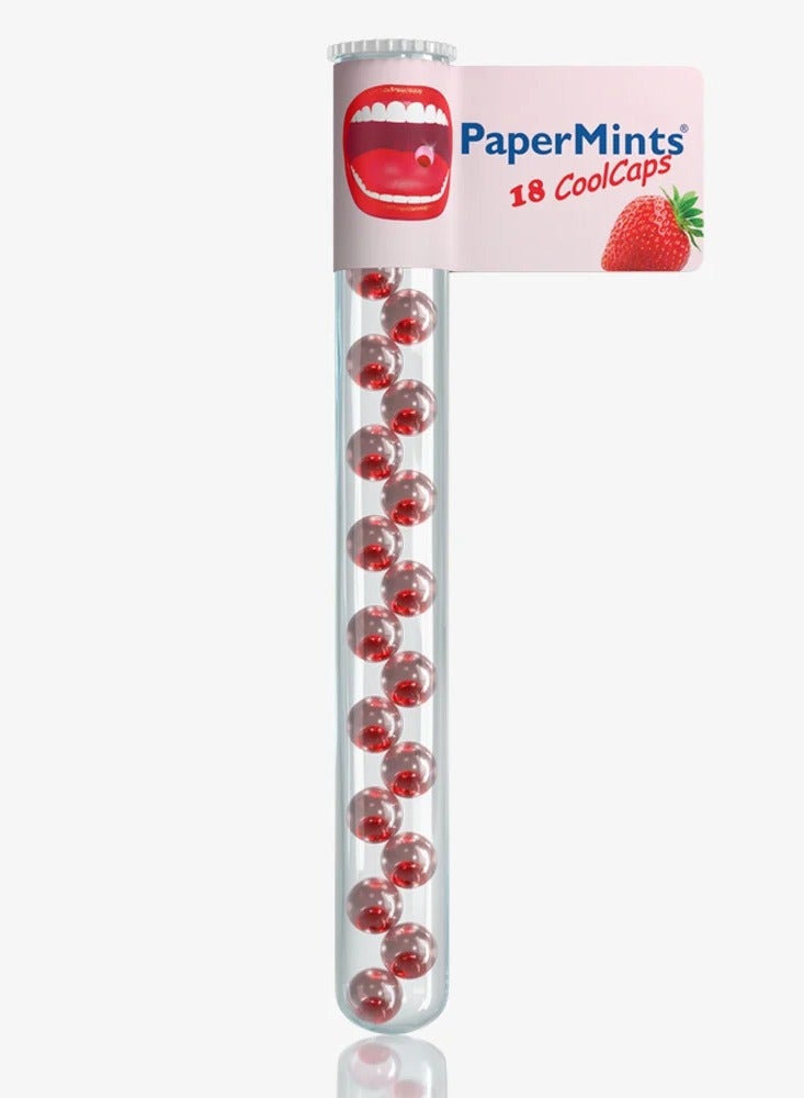 بيبرمينتس حبيبات معطره بيبر منتس , 18 حبة , نكهة الفراولة