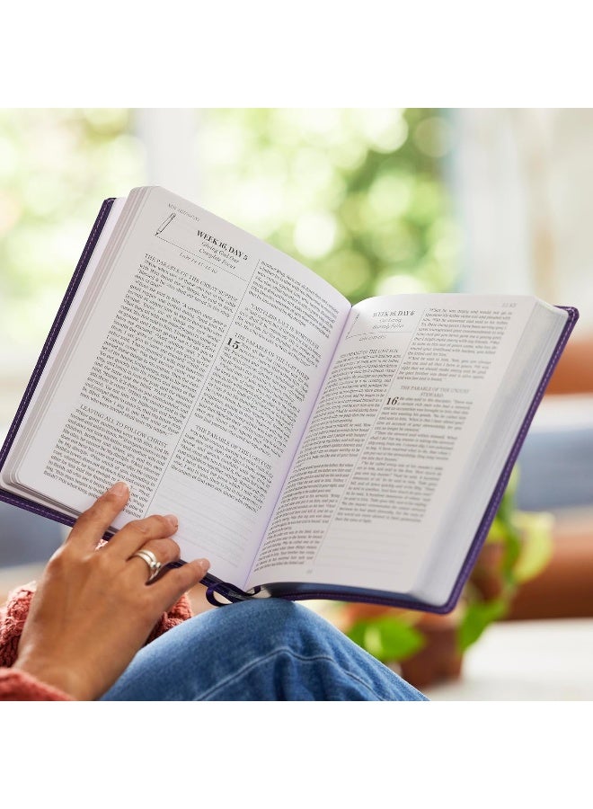 NoteWorthy New Testament: Read and Journal Through the New Testament in a Year (NKJV, Purple Leathersoft, Comfort Print) - Image 5