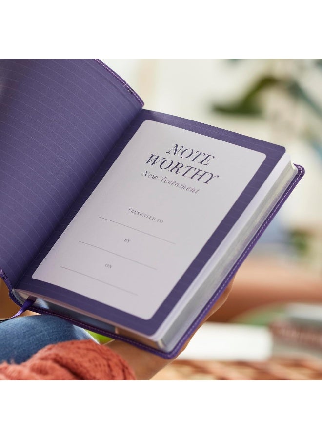 NoteWorthy New Testament: Read and Journal Through the New Testament in a Year (NKJV, Purple Leathersoft, Comfort Print) - Image 3