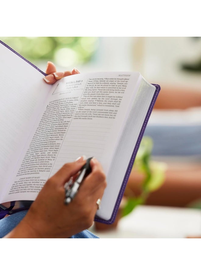 NoteWorthy New Testament: Read and Journal Through the New Testament in a Year (NKJV, Purple Leathersoft, Comfort Print) - Image 4