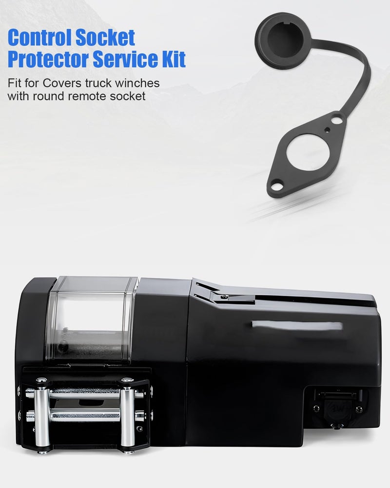 YUANTUO Universal Winch Cover, 98544 Winch Remote Control Socket Protector Service Kit for Covers Truck Winches with Round Remote Socket - Image 2