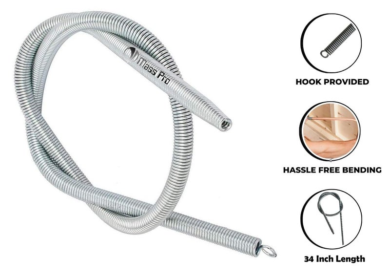 Mass Pro مثني أنبوب الربيع Mass Pro OD 9mm035 بوصة أنبوب فولاذي أنابيب نحاسية 845mm34 بوصة طويلة ل 12mm05 بوصة أنبوب نحاسي تجديدات منزلية كهربائي توصيل ثني الأنابيب - Image 3