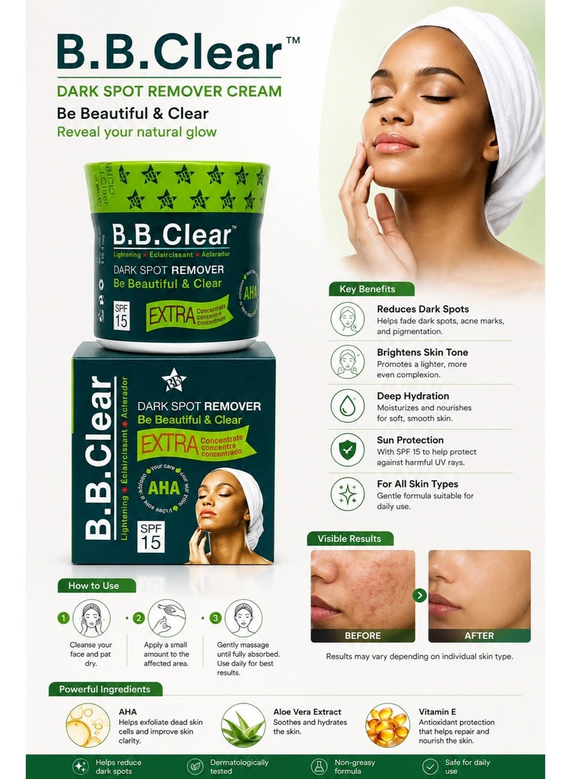 B.B.Clear Dark Spot Remover Cream with AHA & SPF 30, 30ml - Image 3