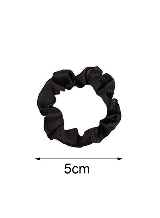 بينج شاو ماي 12 قطعة من ربطات الشعر الساتان، ربطات شعر سوداء، أربطة شعر مرنة، حامل ذيل حصان، إكسسوارات شعر، هدايا للفتيات المراهقات، أشياء عصرية - Image 2