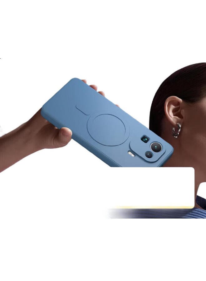 كيكل Keklle غطاء هاتف لـ Xiaomi 11 Ultra، غطاء واقي لـ Xiaomi 11 Ultra، غطاء ناعم سائل من السيليكون المغناطيسي الصديق للبشرة بتغطية كاملة واقي، بنفسجي لافندر - Image 3
