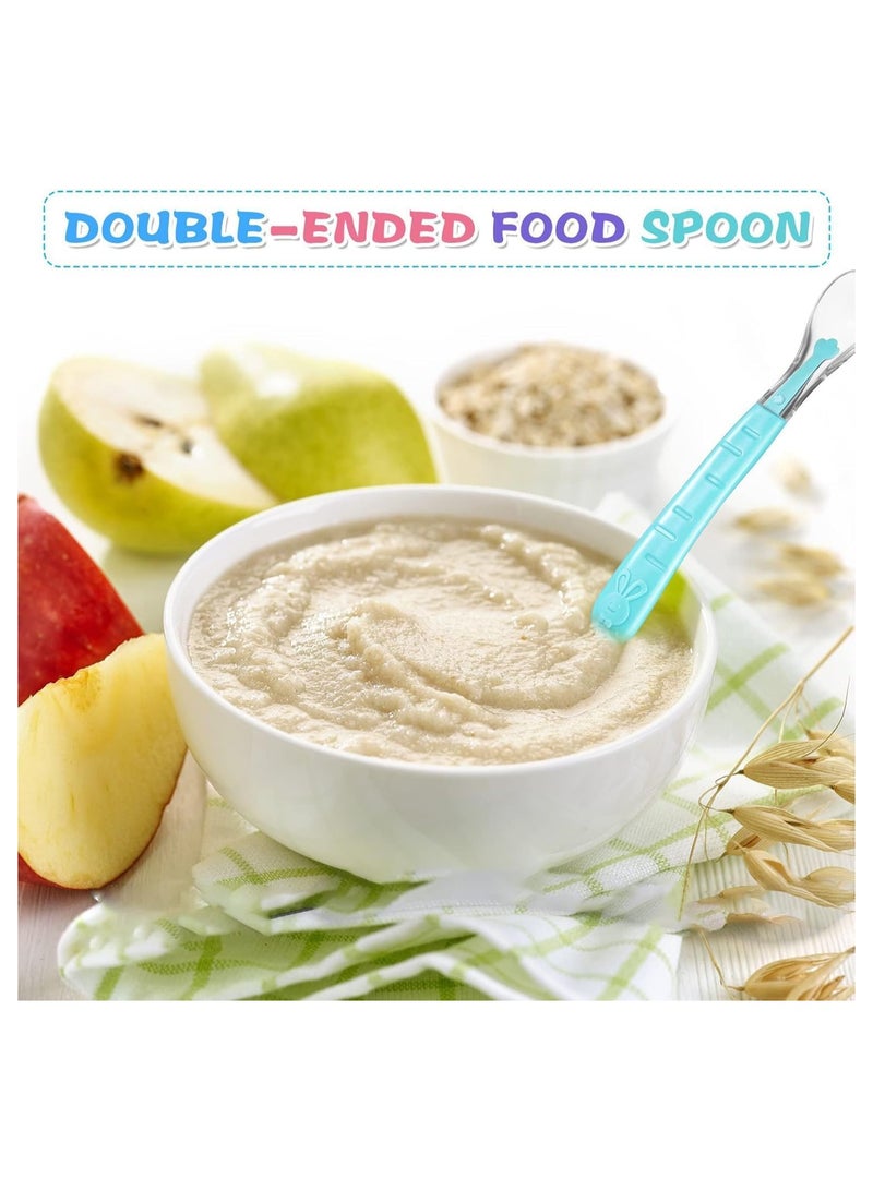 معلقة تغذية الأطفال بمقبض ناعم، من الفولاذ المقاوم للصدأ، باللون الوردي - Image 4