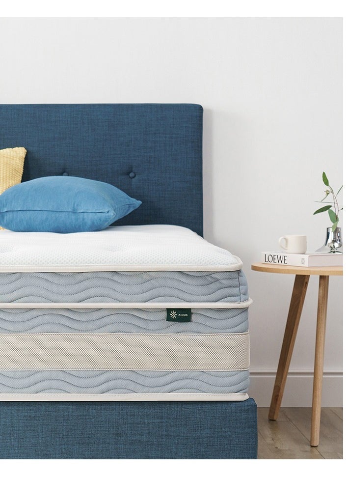 Zinus Cooling Comfort Support Hybrid Mattress, US Queen, Fiberglass Free, Medium Plush, Cooling Motion Isolation, Certified Safe Foams & Fabric, Mattress in A Box (152.4 X 203.2 X 35.6 CM) - Image 2