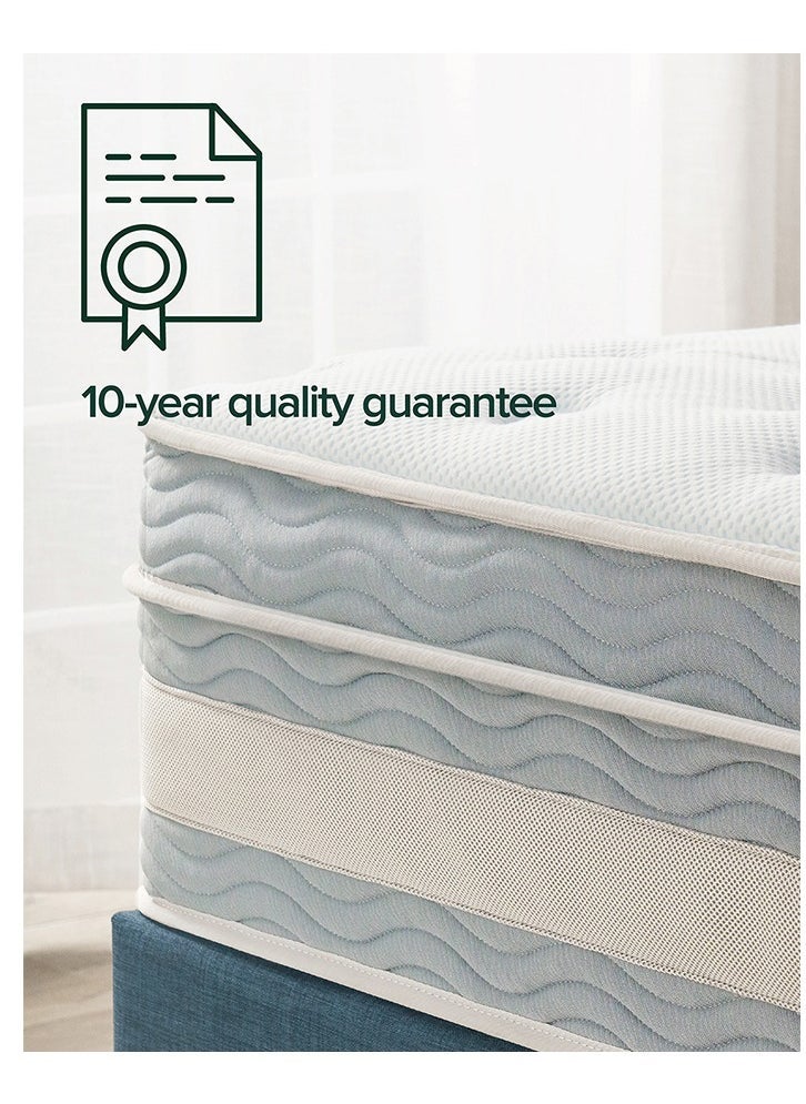 Zinus Cooling Comfort Support Hybrid Mattress, US Queen, Fiberglass Free, Medium Plush, Cooling Motion Isolation, Certified Safe Foams & Fabric, Mattress in A Box (152.4 X 203.2 X 35.6 CM) - Image 4