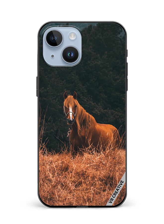 VR CREATIVE Protective Case Cover For Apple iPhone 15 Plus Royal Horse Design Multicolour - Image 1