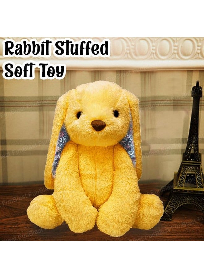 FunBlast Rabbit Stuffed Toys For Kids Soft Toys For Kids Rabbit Soft Toy Soft Fluffy Bunny Return Gifts For Kids Cute Stuffed Toy For Kids Home Decoration Soft Toy 30 Cm (Light Brown) - Image 4