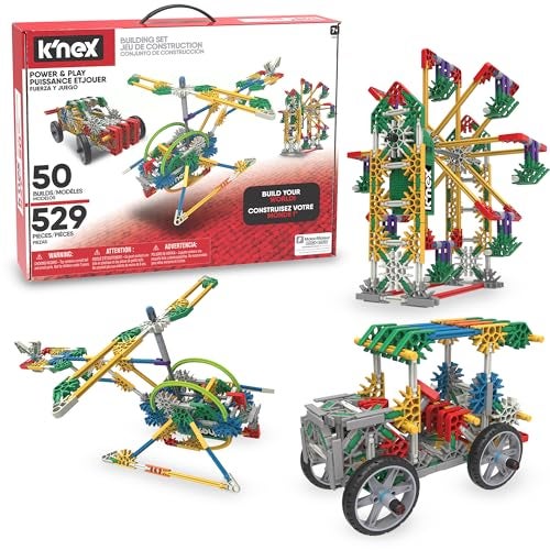 K'NEX - مجموعة الطاقة واللعب الميكانيكية ، 529 قطعة ، بناء STEM ، مجموعة بناء للأطفال ، أعمار 7 سنوات وما فوق - Image 1
