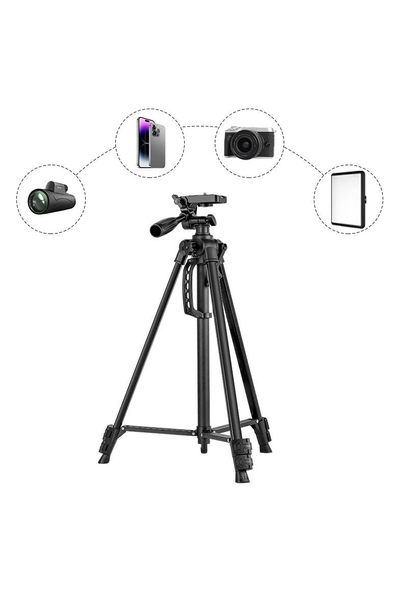 Aluminum Camera Tripod 175cm with Travel Bag & Phone Mount, 1/4” Screw for Phone, Camera, Projector, DSLR/SLR - Image 1