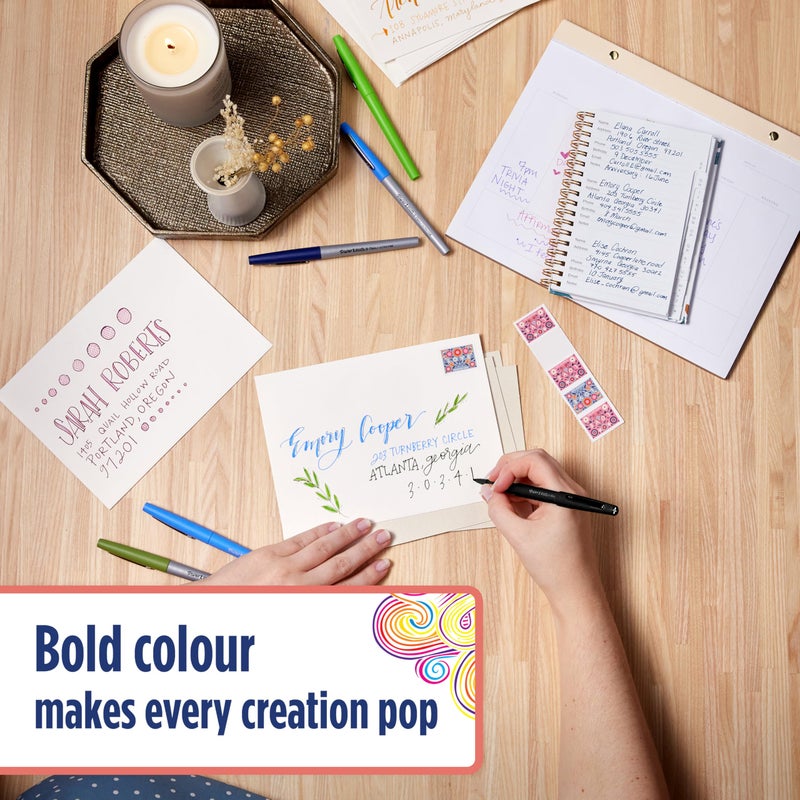 Paper Mate قلم بيبر ميت فليير، رأس متوسط 0.7 مم، أسود، علبة من 12 - Image 5