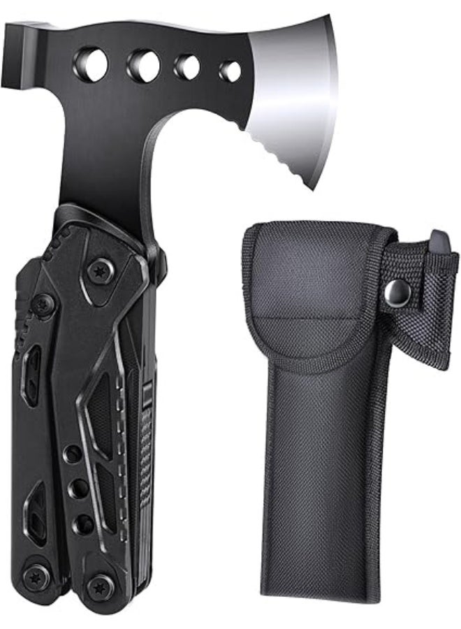 16-in-1 Multi-Purpose Axe, Stainless Steel Multi-Tool with Memory, Grid, and Saw, Camping Accessories, Gifts for Men and Fathers - Image 1