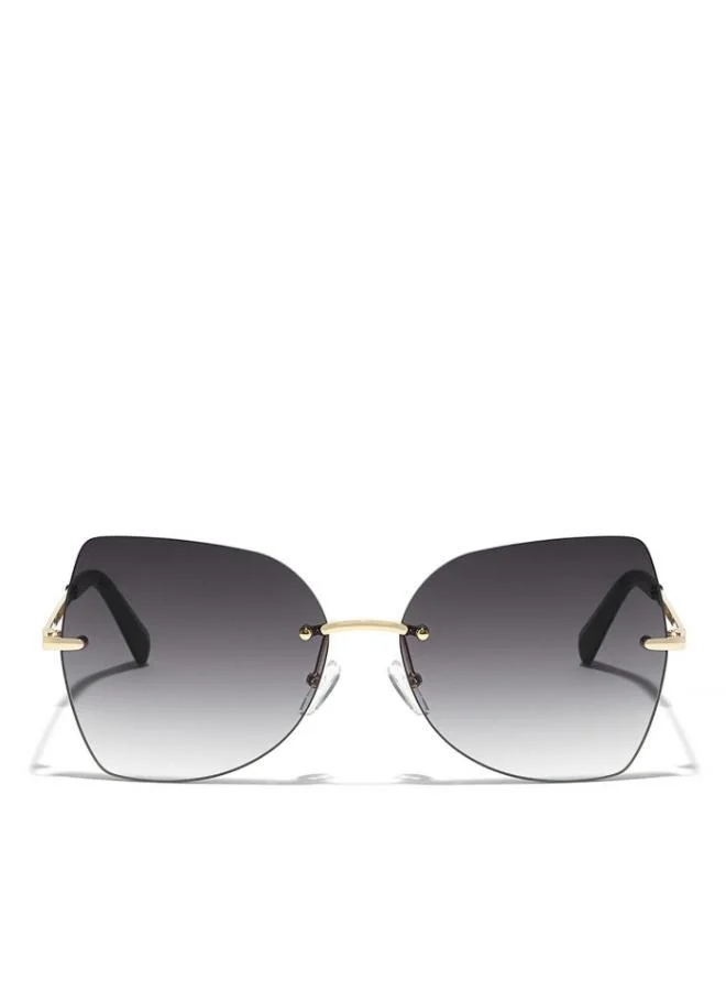 Blackout NAOMI Women Gold Sunglasses - Frame Material: Metal - Frame Color: Gold - Lens Color: Gray - Full Rim