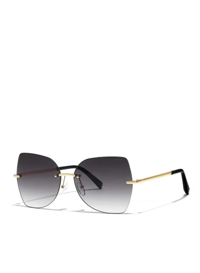 Blackout NAOMI Women Gold Sunglasses - Frame Material: Metal - Frame Color: Gold - Lens Color: Gray - Full Rim