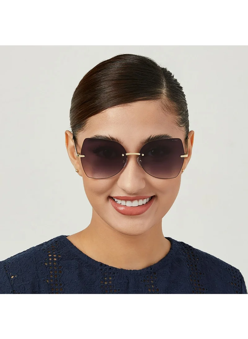 Blackout NAOMI Women Gold Sunglasses - Frame Material: Metal - Frame Color: Gold - Lens Color: Gray - Full Rim