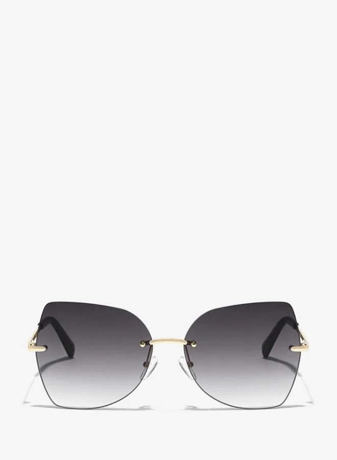 Blackout NAOMI Women Gold Sunglasses - Frame Material: Metal - Frame Color: Gold - Lens Color: Gray - Full Rim