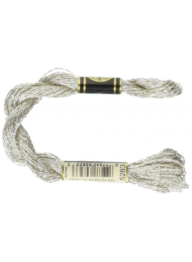 DMC Metallic Pearl Cotton Skeins Size 5 - 27.3 Yards-Silver - Image 1