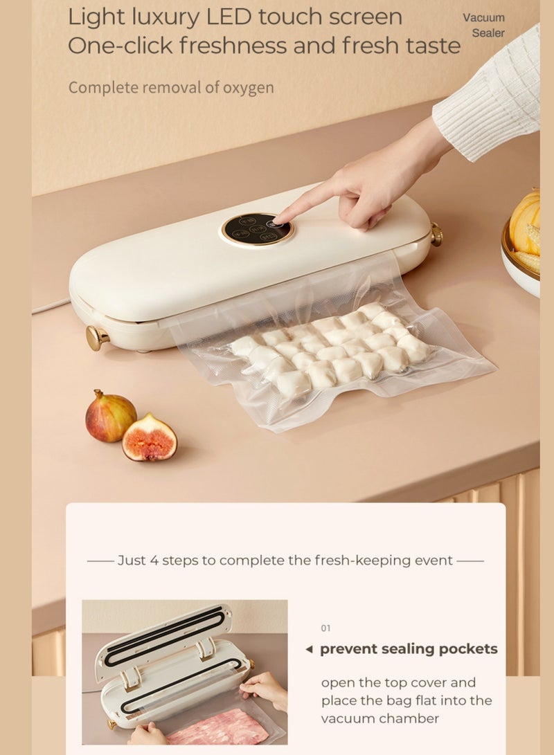 OIDIRE Vacuum Sealer Machine, Automatic Food Sealer, Led Indicator Lights, Dry & Moist Food Modes - Image 5