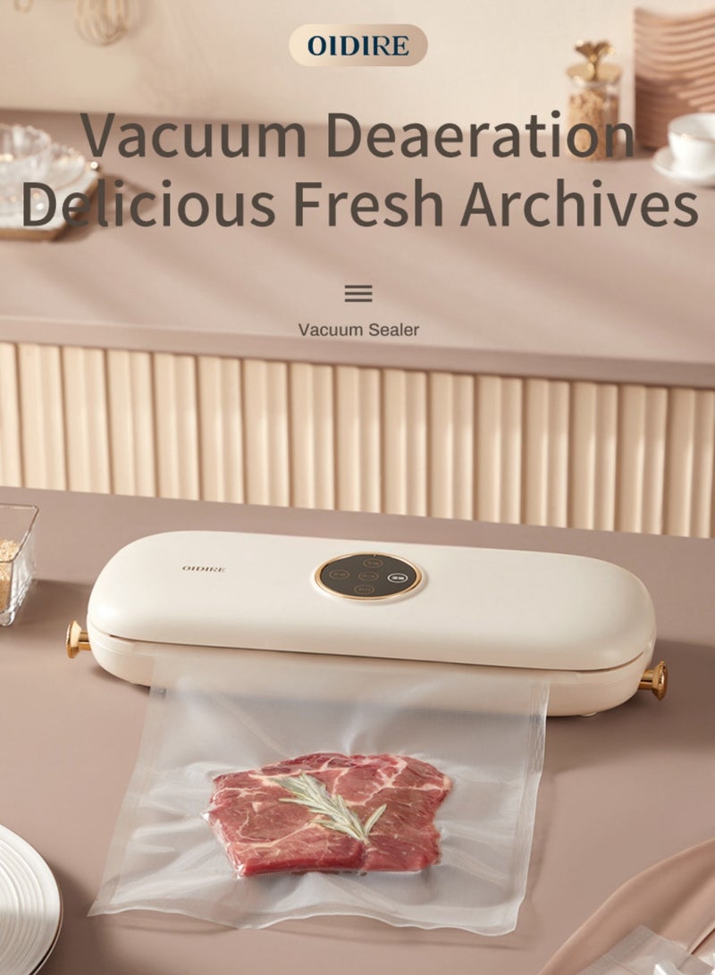 OIDIRE Vacuum Sealer Machine, Automatic Food Sealer, Led Indicator Lights, Dry & Moist Food Modes - Image 2