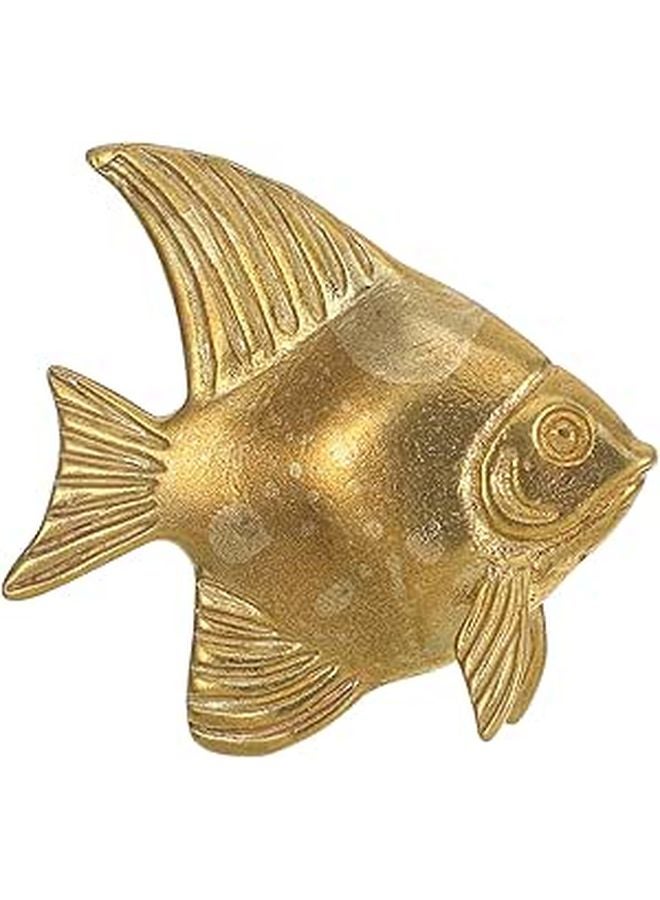 Brass Fish Shape Cabinet Knob Drawer Pull Vintage Animal Hardware For Kitchen Bedroom - Image 1