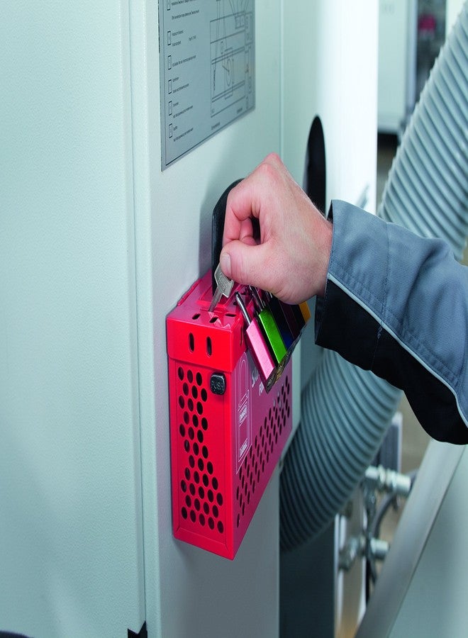 أباس قفل ABUS Red 72/40HB40 Lockout Tagout مع قيد بطول 1.5 بوصة، عبوة من 12 قفلًا متشابهًا، 12 قفلًا مع 24 مفتاحًا - Image 4