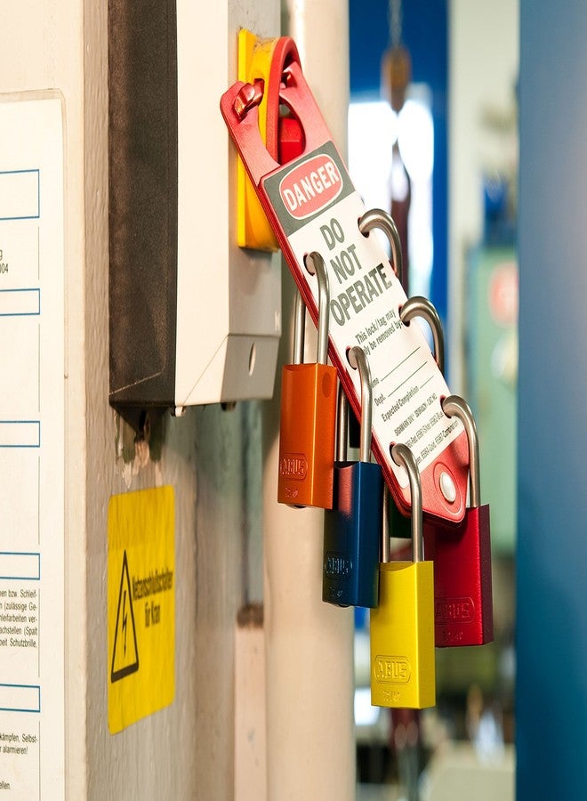 أباس قفل ABUS Red 72/40HB40 Lockout Tagout مع قيد بطول 1.5 بوصة، عبوة من 12 قفلًا متشابهًا، 12 قفلًا مع 24 مفتاحًا - Image 3