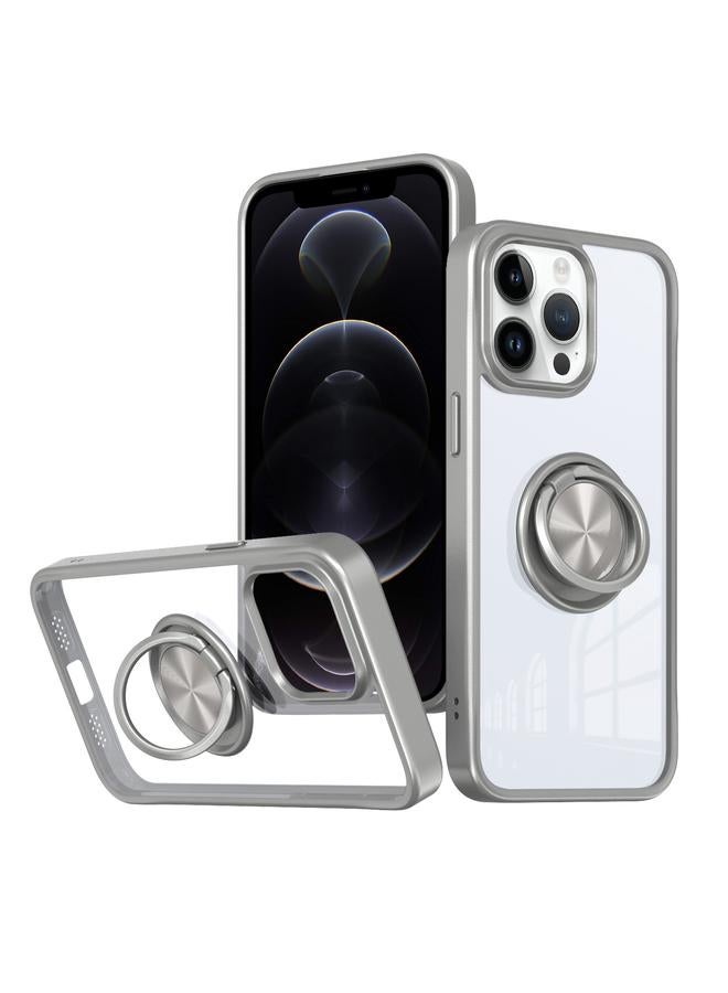 Zaboon Case For iPhone 12 Pro Max Ring Holder PC Hybrid TPU Phone Case - Image 1