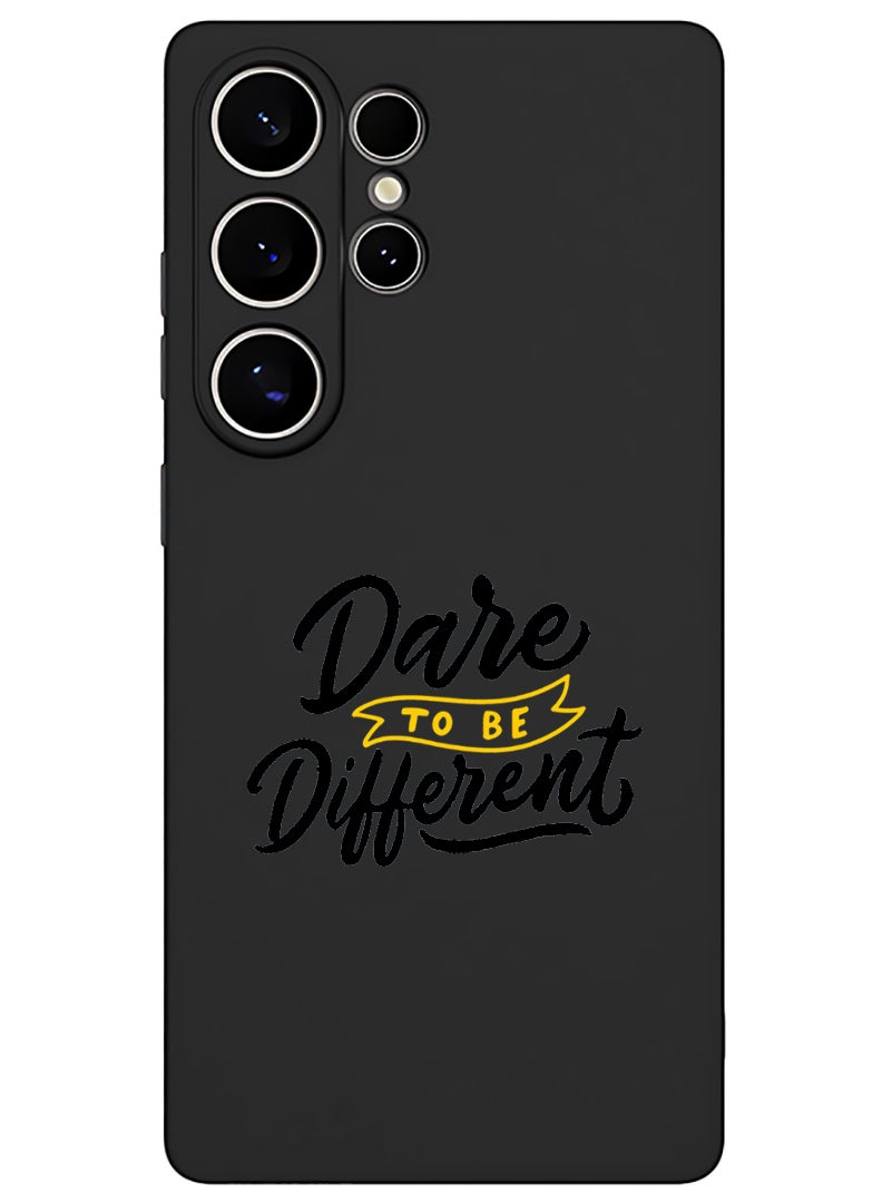 Theodor Protective Slim Fit Case Liquid Silicone Cover with Full Body Protection Anti-Scratch Shockproof Case For Samsung Galaxy S25 Ultra (Black) - dare to be different - Image 1