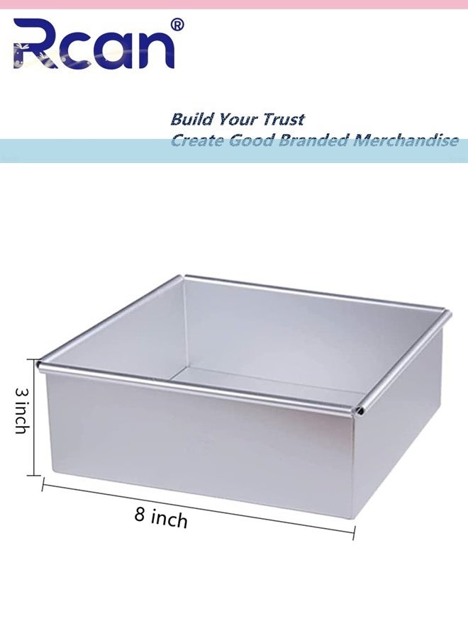 Rcan 8 Inches Square Cake Pan DIY Square Non-Stick Cuisine Baking Pan- Brownie Cake Pan Non-Stick Easy Clean Easy Release Durable Square Baking Pan Bread Mold and Loaf Pan - Image 5