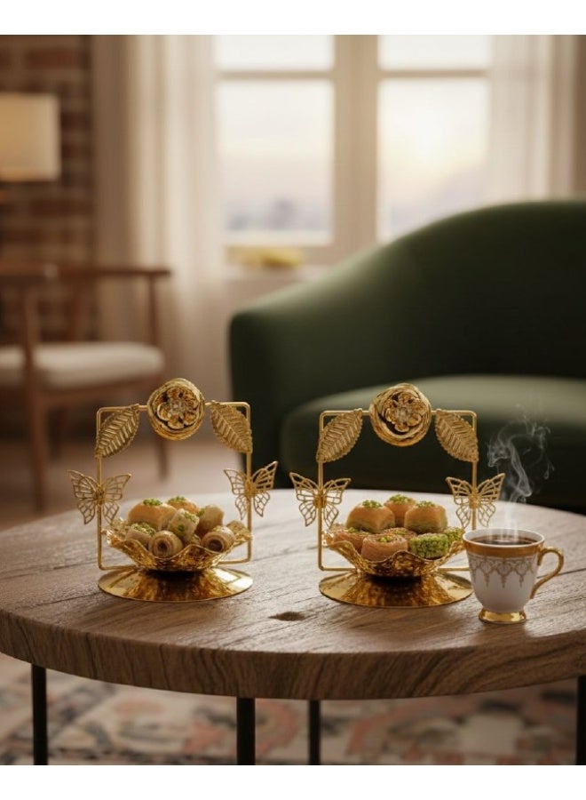 Metal serving tray