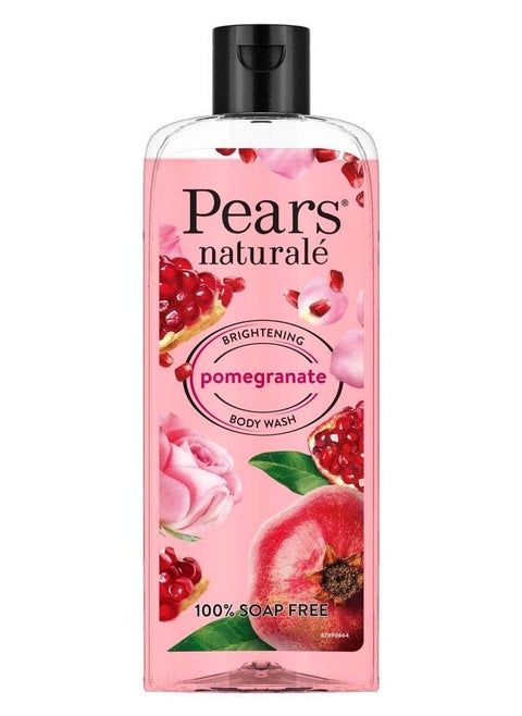 Pears Naturale Brightening Pomegranate Body Wash 250 ml 100% Natural Ingredients Liquid Shower Gel with Rose Extract for Glowing Skin Paraben Free