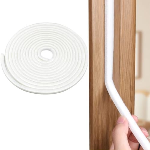 CHENYA Weather Stripping Door Window Seal Strip 33 Ft, Selfadhesive Strong Adhesion, soundproofing, Draft Blocker, Dustproof, Suitable for Doors and Windows Cabinet Doors, 0.2 Inch Thick, White - Image 1