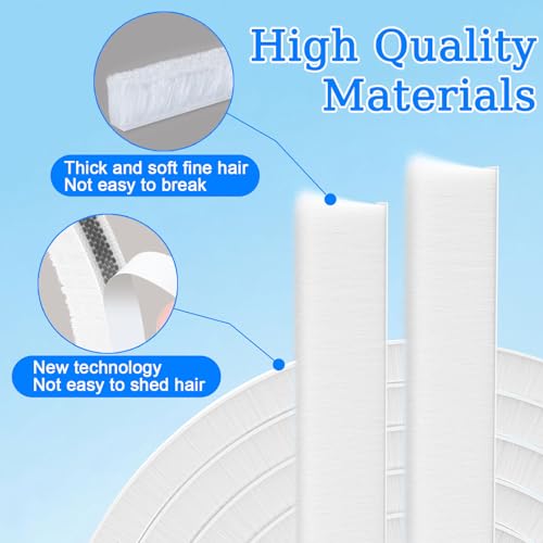 CHENYA Weather Stripping Door Window Seal Strip 33 Ft, Selfadhesive Strong Adhesion, soundproofing, Draft Blocker, Dustproof, Suitable for Doors and Windows Cabinet Doors, 0.2 Inch Thick, White - Image 3