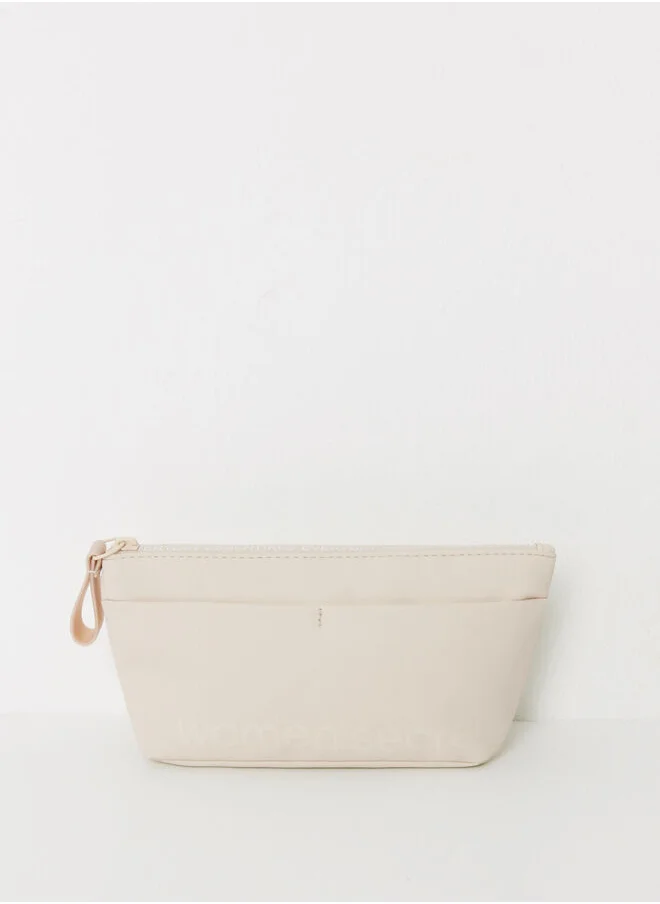 women'secret Small beige rubber toiletry bag