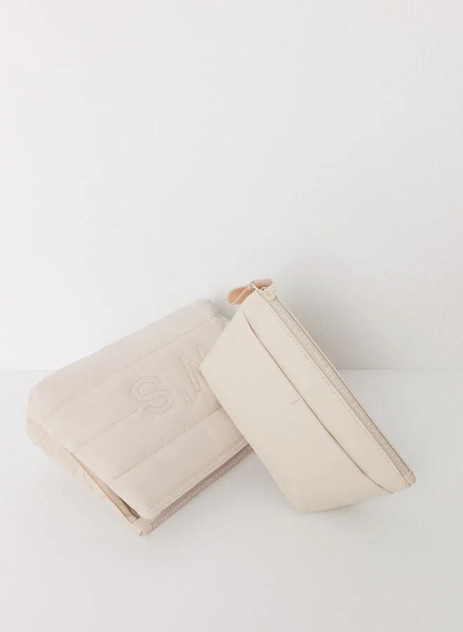women'secret Small beige rubber toiletry bag