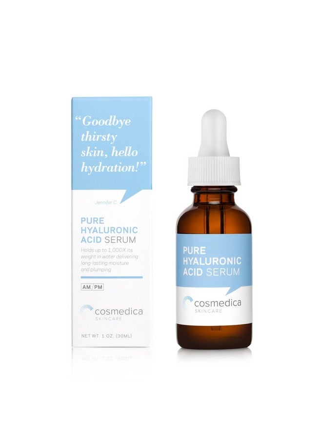 Cosmedica Skincare Hyaluronic Acid Serum for Skin- 100% Pure-Anti-Aging Serum- Intense Hydration + Moisture, Non-greasy, Paraben-free-Best Hyaluronic Acid for Your Face (Pro Formula)  - Image 1