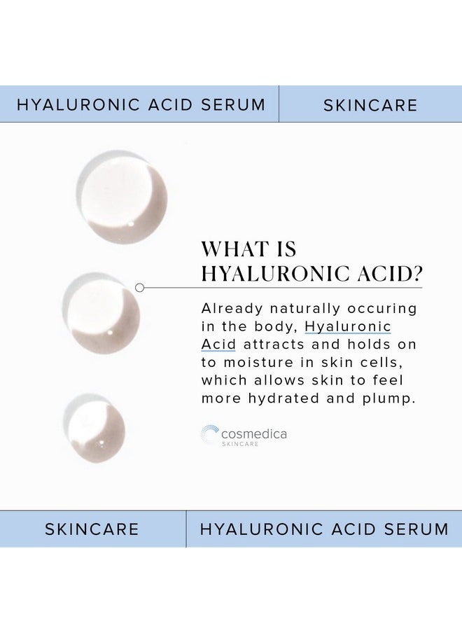 Cosmedica Skincare Hyaluronic Acid Serum for Skin- 100% Pure-Anti-Aging Serum- Intense Hydration + Moisture, Non-greasy, Paraben-free-Best Hyaluronic Acid for Your Face (Pro Formula)  - Image 2