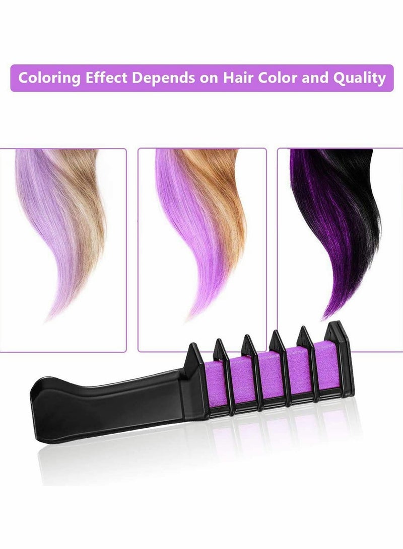 Excefore 10 Colors Mini Hair Chalk Set Hair Chalk Comb Temporary Washable Hair Color Dye DIY Hair Color for Girls Kids Birthday Party Cosplay - Image 5
